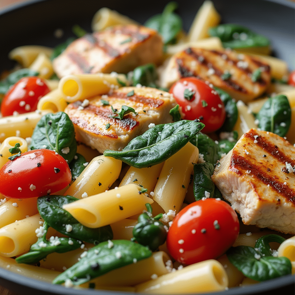 Chicken Spinach Pasta: The Best Comfort Food Combo That’s Quick and Healthy 6 creamy chicken spinach pasta in rustic bowl