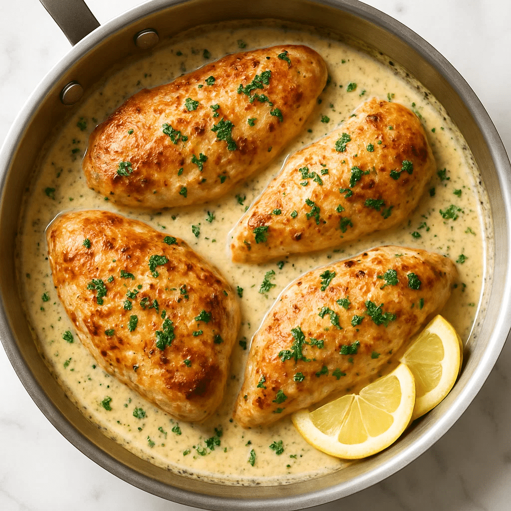 Garlic Parmesan Chicken : The Best Crispy & Creamy Recipe for Dinner 5 Garlic Parmesan Chicken with creamy parmesan sauce