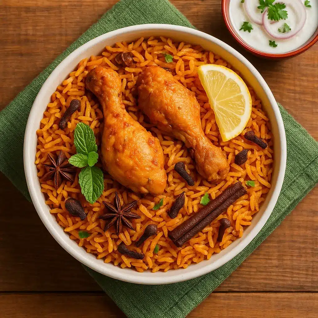 Chicken Biryani Recipe : The Ultimate Guide to Making Flavorful Biryani at Home 4 chicken biryani recipe with herbs and fried onions