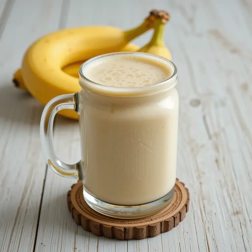 Banana Caramel Kefir Smoothie: The Best 1-Minute Gut-Healing Recipe 5 Banana Caramel Kefir Smoothie in a glass with caramel drizzle