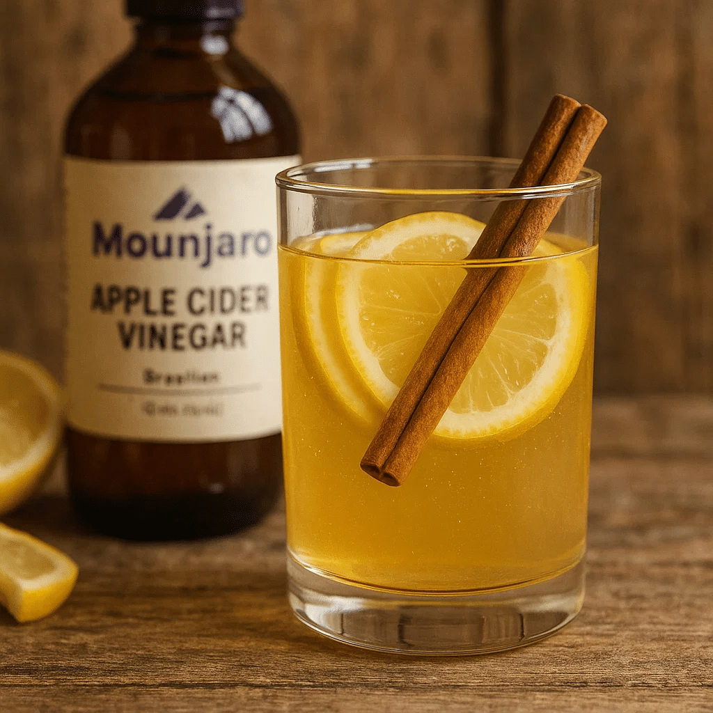 Brazilian Mounjaro Recipe with Apple Cider Vinegar – The Best 3-Ingredient Fat Burner 4 Brazilian Mounjaro recipe with apple cider vinegar in a glass