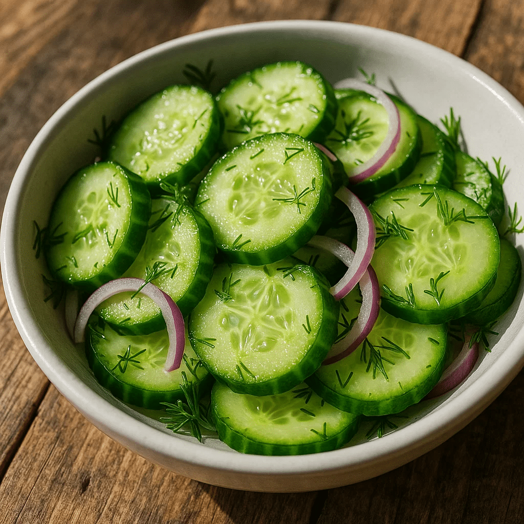 Crispy Cucumber Salad : The Best 9-Step Crunchy Recipe Guide (2025) 4 crispy cucumber salad in a white bowl with herbs