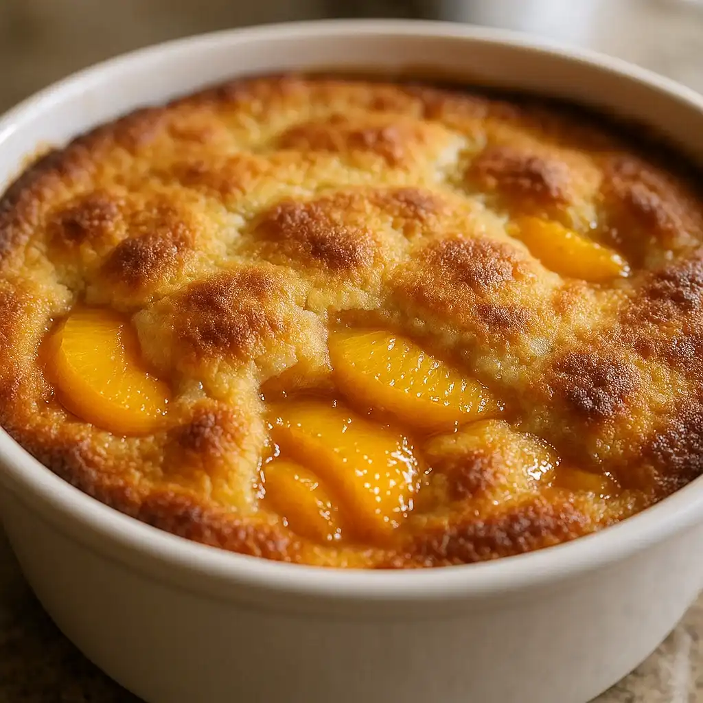 Peach Cobbler Cake Recipe: The Best Southern Dessert Fusion You’ll Love 5 layering cake mix and peaches in peach cobbler cake recipe
