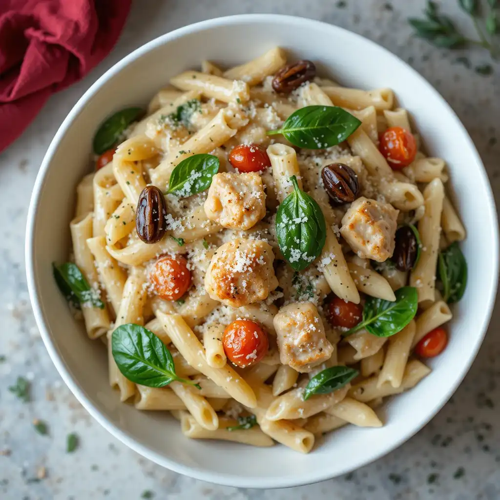 Marry Me Chicken Pasta – The Best 30-Minute Romantic Recipe 4 Creamy Marry Me Chicken Pasta in skillet