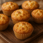 Cottage Cheese Muffins Recipe – The Best Moist & Healthy Muffins (Easy Guide) 8 Freshly baked cottage cheese muffins recipe on a tray