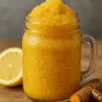Frozen Brazilian Mounjaro Smoothie – The Best 1-Ingredient Fat Burner! 6 Frozen Brazilian Mounjaro Smoothie in mason jar with lemon and ginger