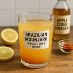 Brazilian Mounjaro Weight Loss Recipe – The Best 3-Ingredient Fat Burner That Works 6 Brazilian Mounjaro weight loss recipe drink on a wooden counter