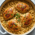 Chicken and Orzo – The Best One-Pot Comfort Meal You’ll Love 6 Creamy Chicken and Orzo in rustic bowl
